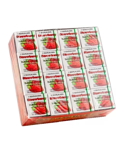 MARBLE GUM STRAWBERRY (4BALL 48 X 5,4 G)