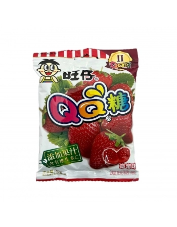 BALA WANT WANT SABOR MORANGO 70G - QQ GUMMY